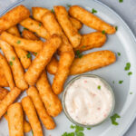 Crispy Halloumi Fries And Dipping Sauce - Cravingsmallbites.com