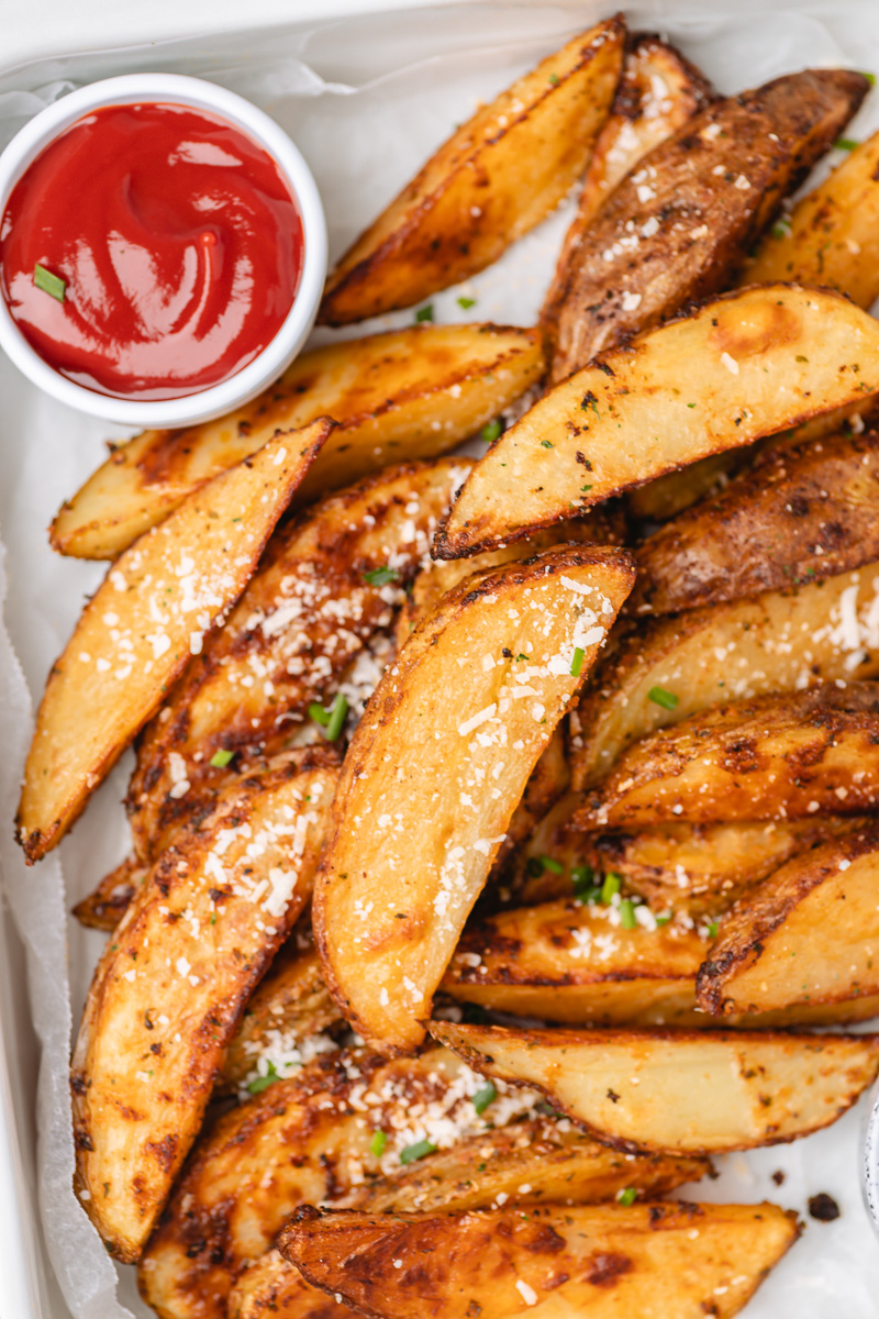 Parmesan Potato Wedges Recipe - cravingsmallbites.com