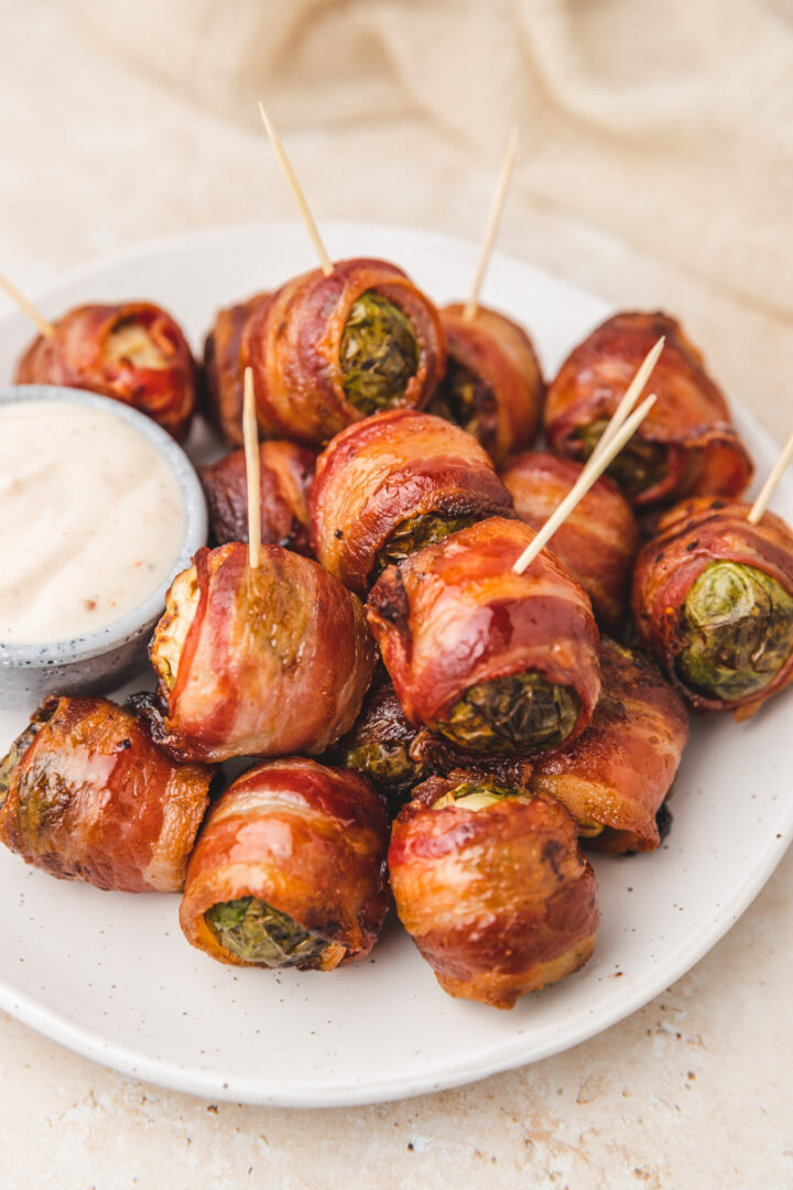 Air Fryer Bacon Wrapped Brussels Sprouts