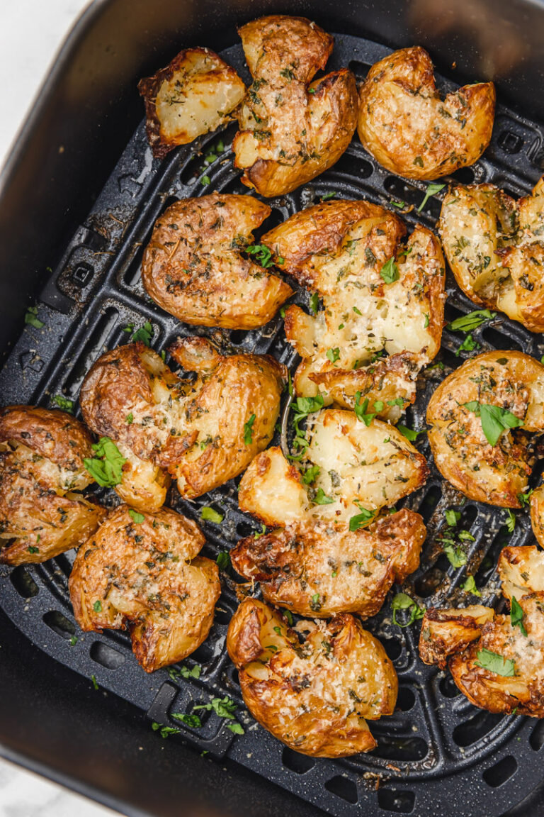 Air Fryer Smashed Potatoes - cravingsmallbites.com