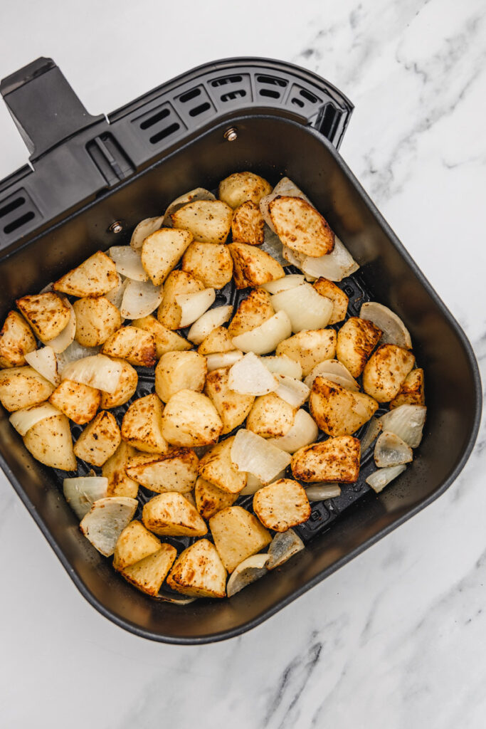 Air Fryer Potatoes and Onions - cravingsmallbites.com