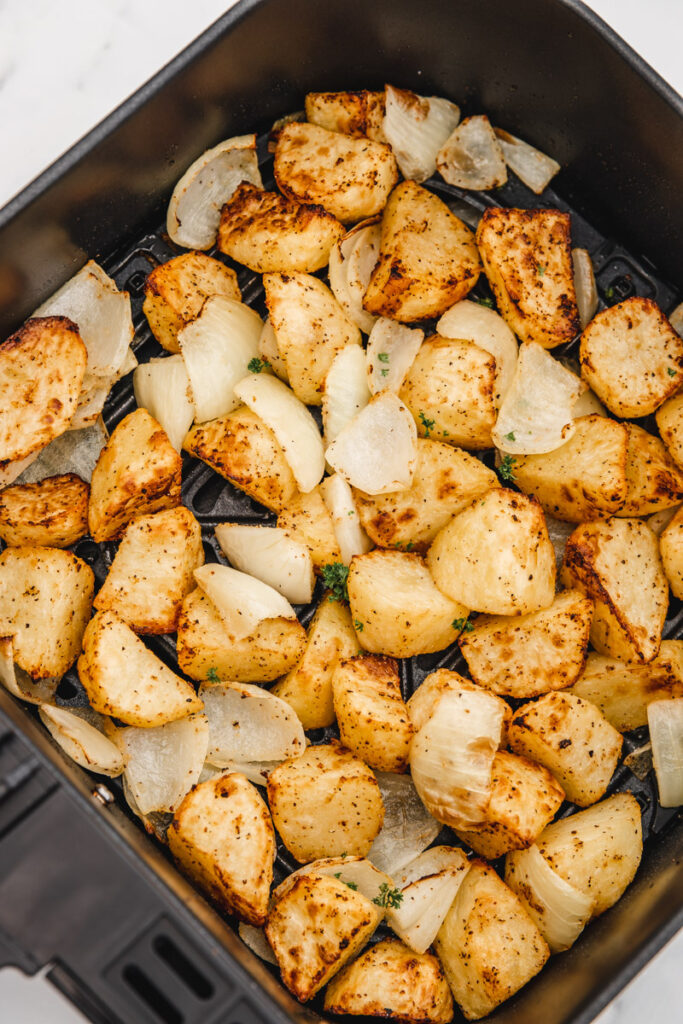 Air Fryer Potatoes and Onions