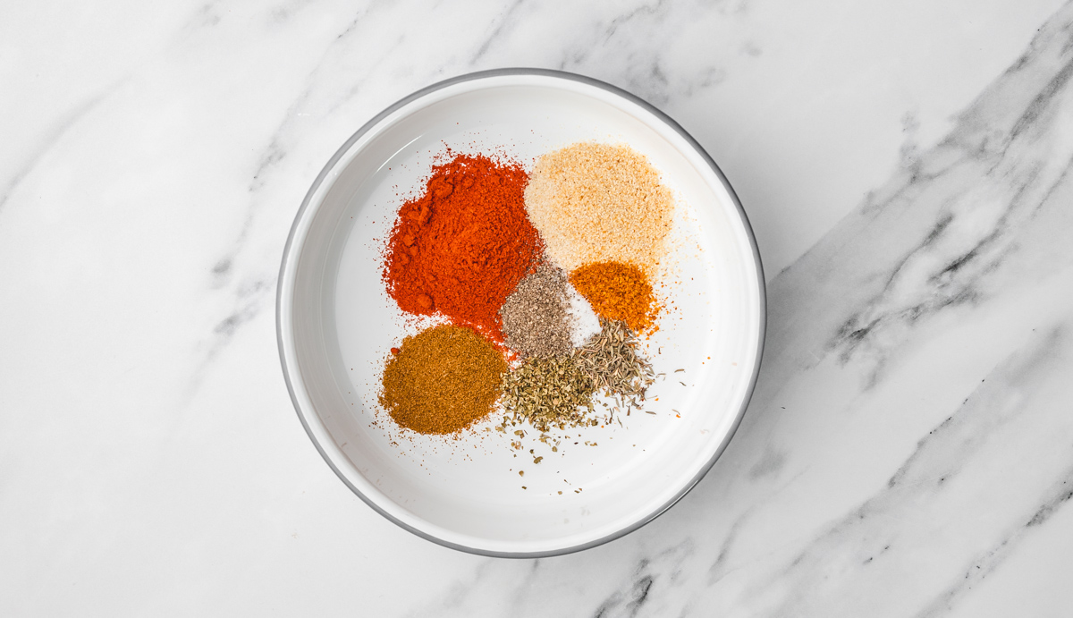 spice mix in a bowl.